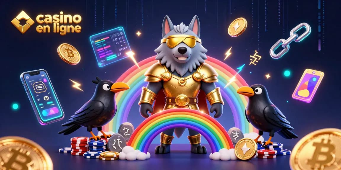 Explorez le monde du casino en ligne avec Odin, ses corbeaux et des éléments de jeu vibrants.