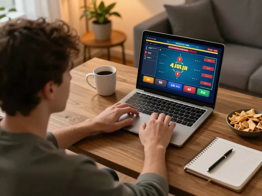 Engaging online gambling experience at https://sky88.foo/, showcasing a player immersed in a live dealer game.