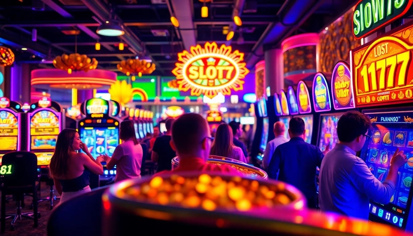 Mainkan slot777 dengan kegembiraan di mesin kasino yang cerah.
