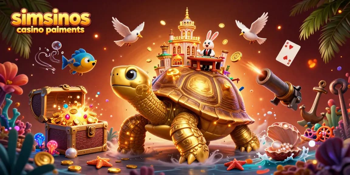 Découvrez les paiements du casino Simsinos, avec une tortue et un croupier illicites.