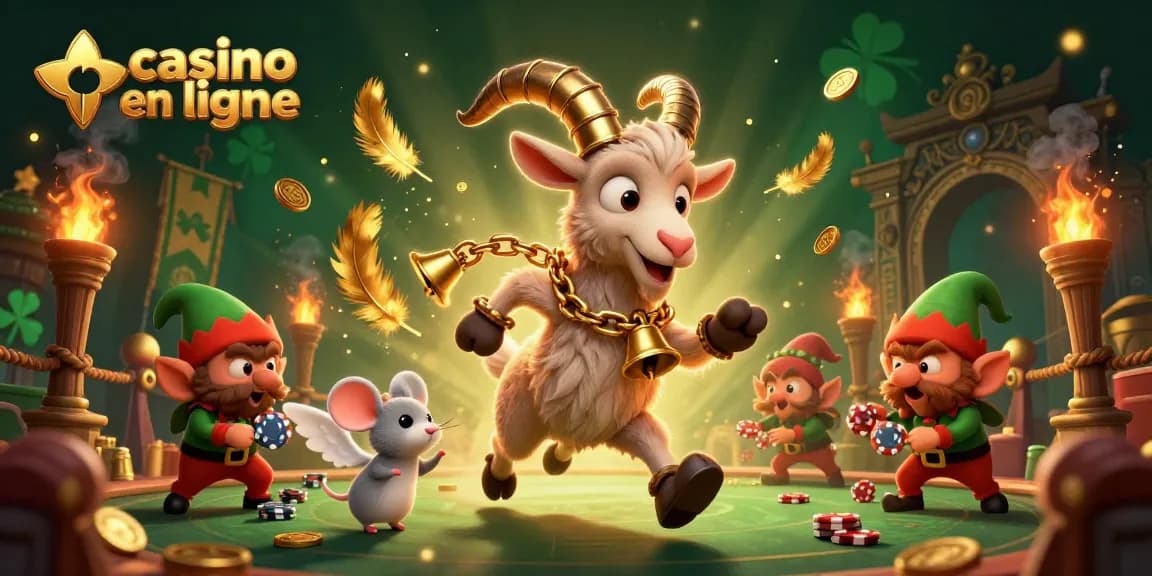 Gagnez avec casino en ligne dans une illustration 3D mettant en scène des personnages de casino hanté.