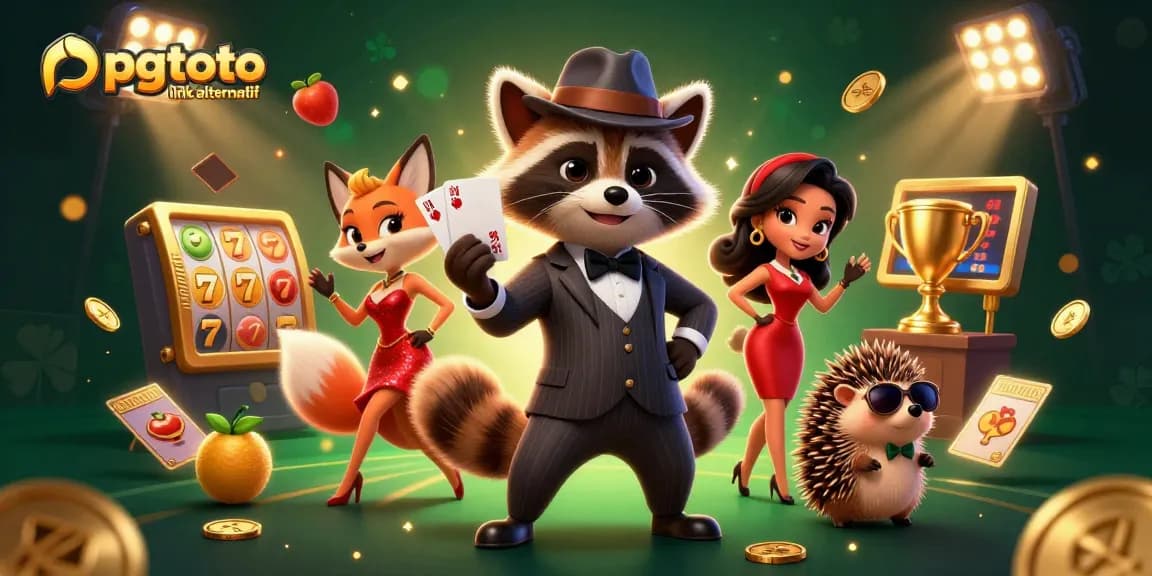 Permainan seru di PGTOTO link alternatif dengan ilustrasi karakter kasino yang menawan.