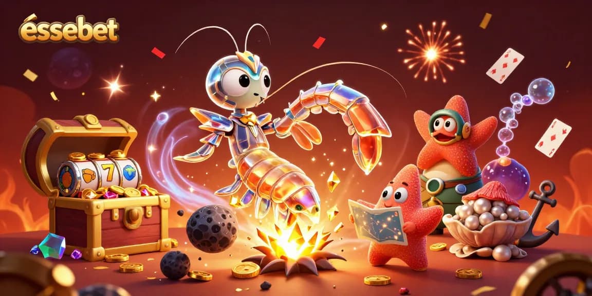Experience the thrill of essebet with a galactic mantis shrimp bringing jackpot excitement in a vibrant underwater casino.