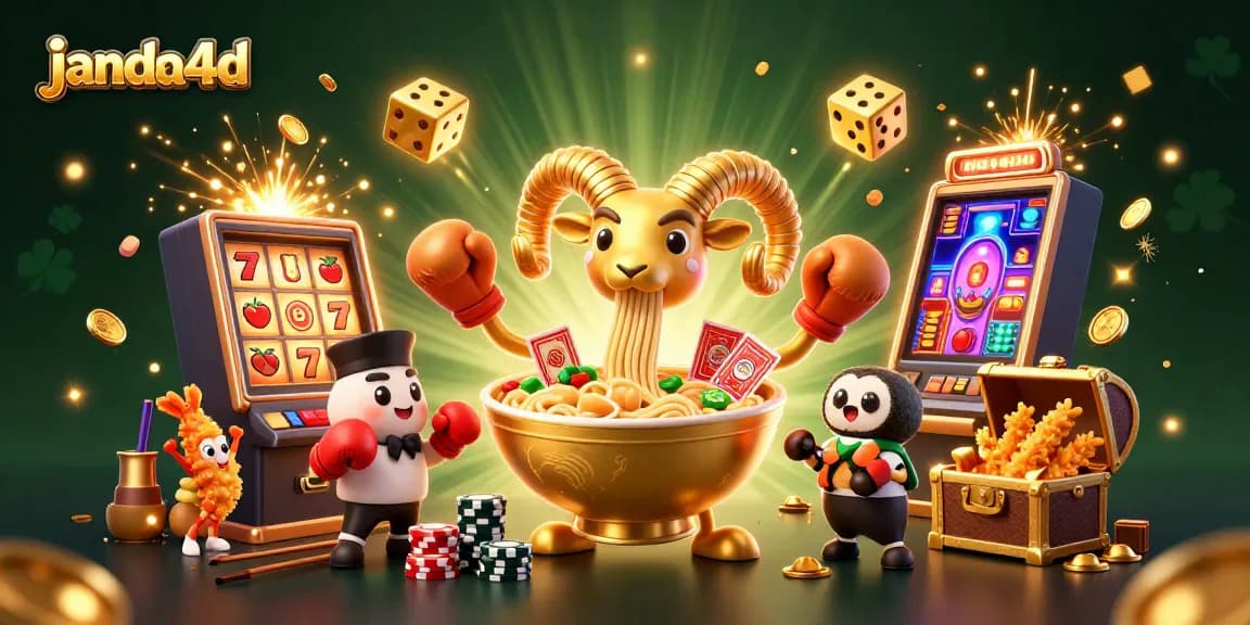 Janda4d mempersembahkan ilustrasi kasino dengan karakter unik dan elemen permainan menang besar.