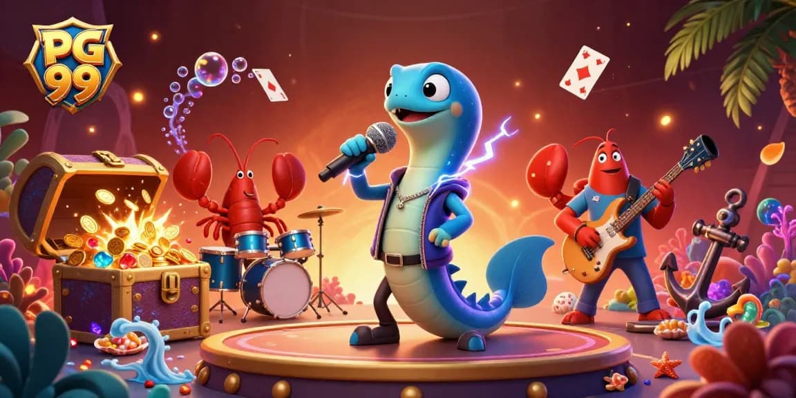 Experience thrilling gameplay at PG 99 with an electrifying underwater casino scene.