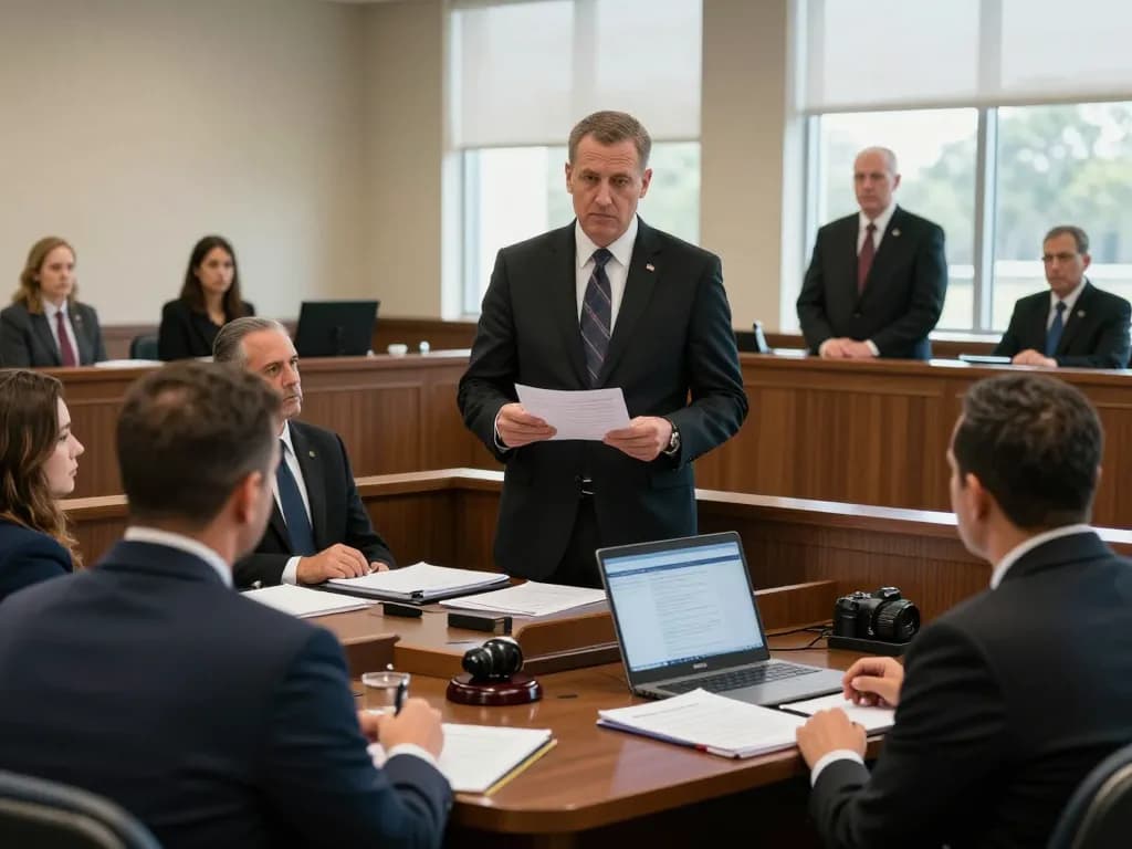 Tampa criminal defense attorney passionately advocating in a courtroom during a trial, showcasing legal expertise and advocacy in high-stakes situations.