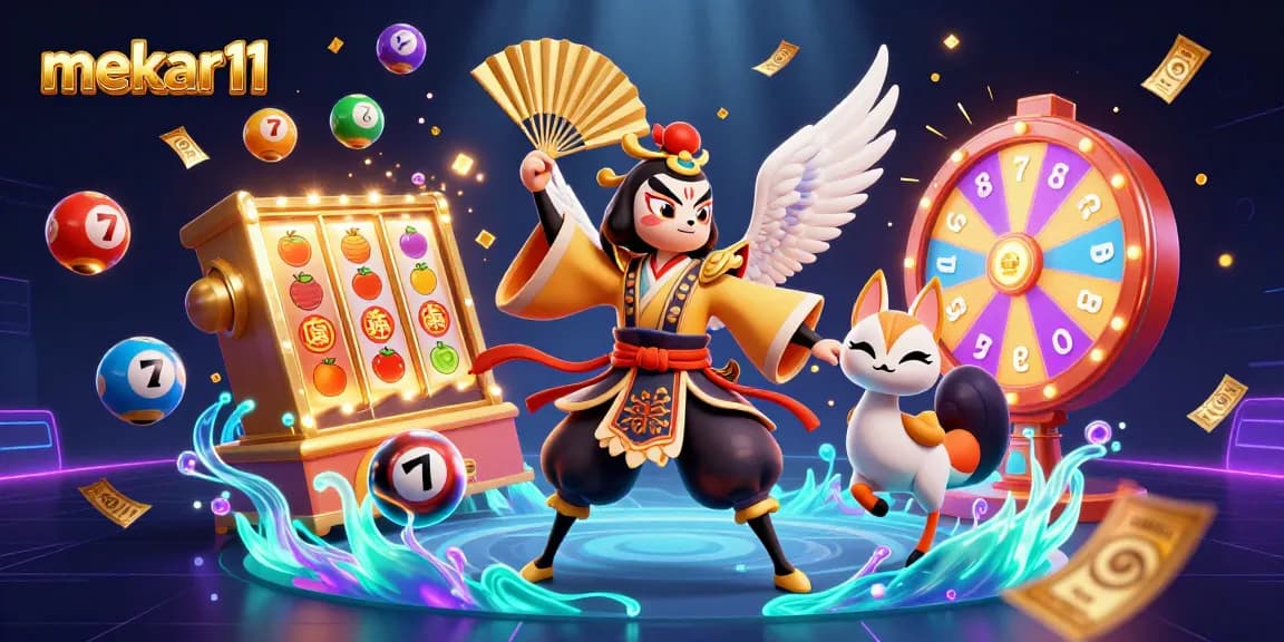 Experience large jackpots at mekar11 with vibrant slot reels and an immersive 3D casino atmosphere.