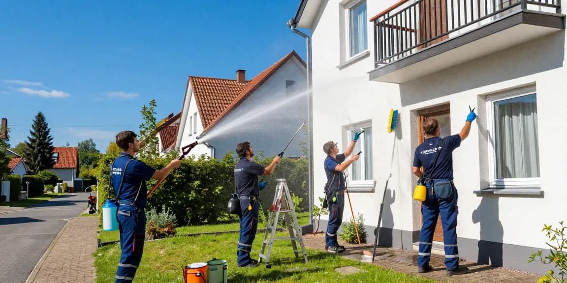 Professionelle Reinigung der Fassade in Gleichen - Reinigung Ehringshausen für strahlende Ergebnisse