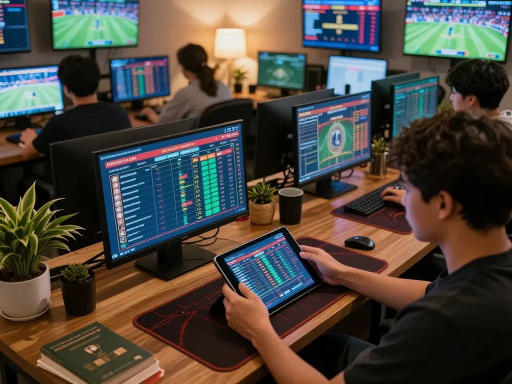 Person strategizing bets using keonhacaii88 insights on a tablet at home