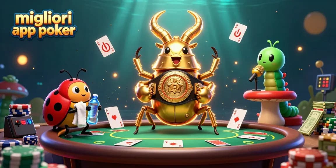 Migliori app poker: un'atmosfera coinvolgente con torneo di poker e personaggi animati