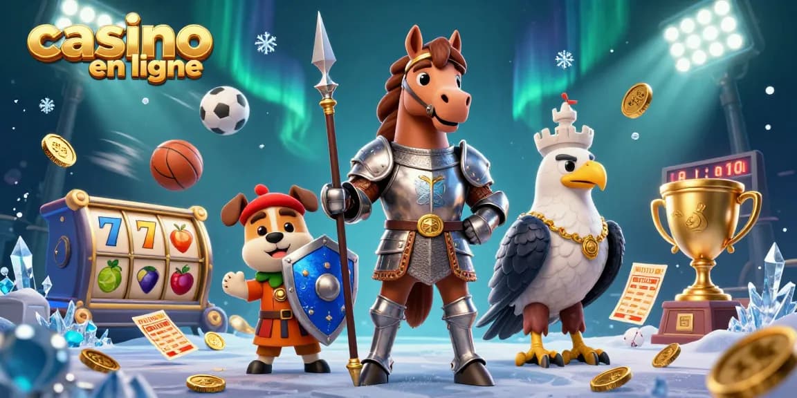 Jouez aux jeux de casino en ligne avec des personnages en 3D et des éléments riches d'animation.