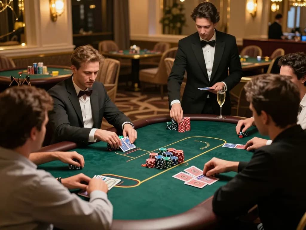 Experience the luxury of nhà cái 388bet with players in an exclusive poker game setting.