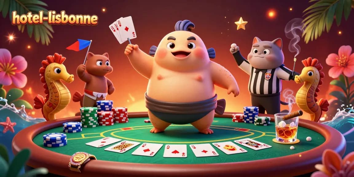 Experience thrilling action at hotel-lisbonne with a lively underwater gambling scene featuring playful sea characters.