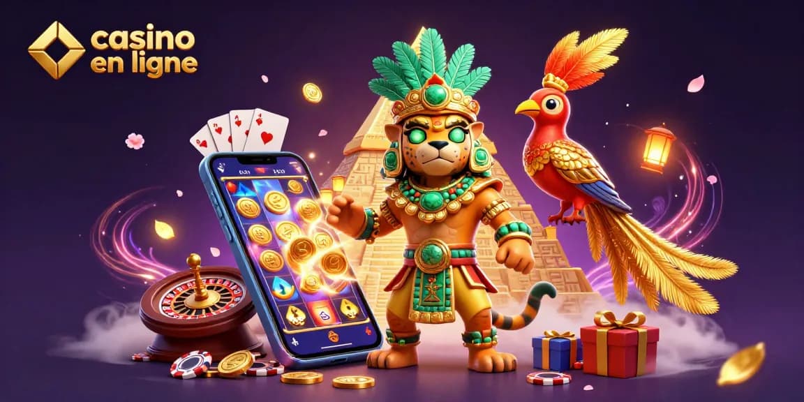 Bien jouer au casino en ligne avec des personnages mayas et des jeux dynamiques autour.