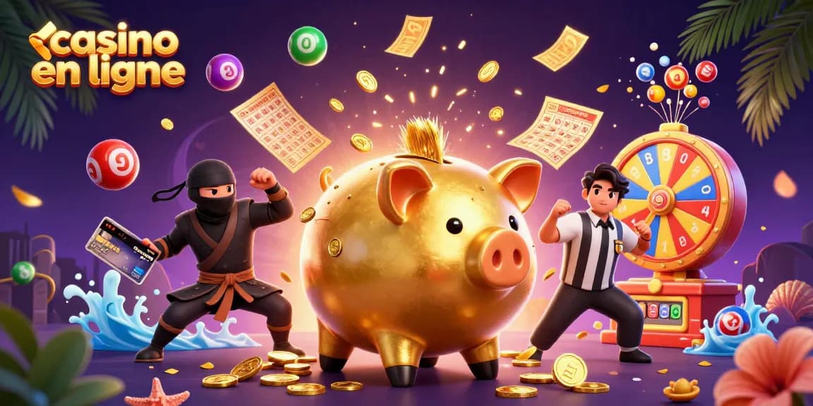 Plongez dans le monde vibrant du casino en ligne avec des personnages 3D dynamiques.