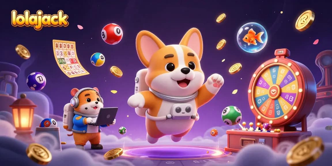 Experience the fun at lolajack casino with an astronaut corgi and exciting game elements.