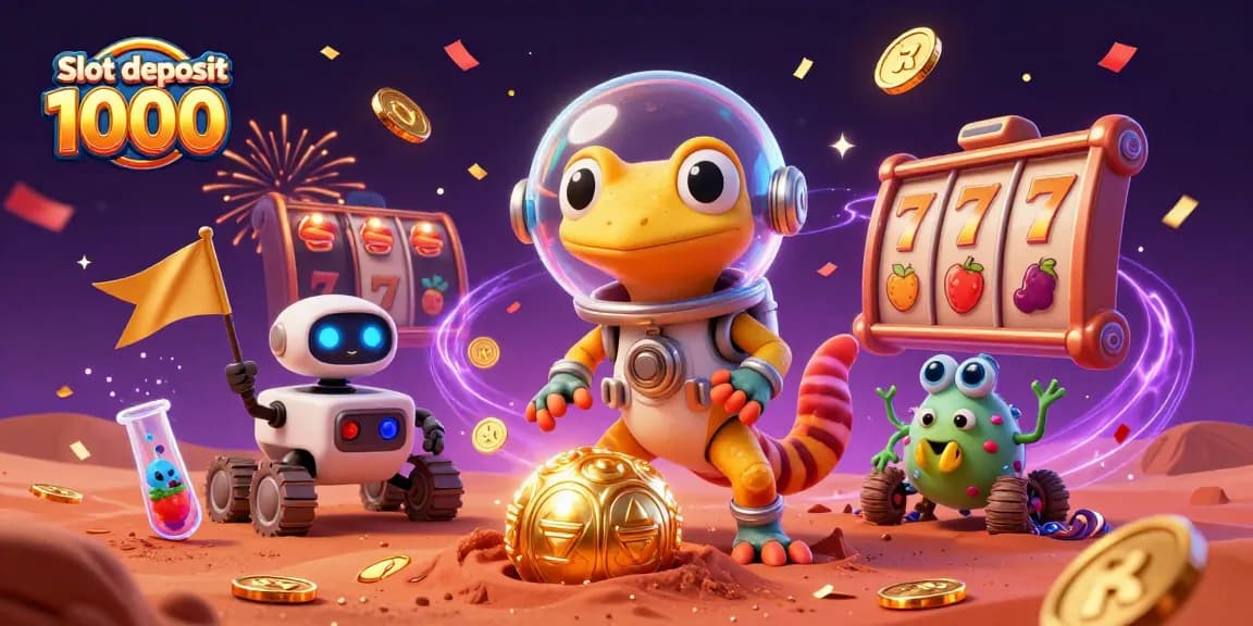 Slot deposit 1000 menghadirkan pengalaman kasino virtual dengan simbol keberuntungan dan jackpot.