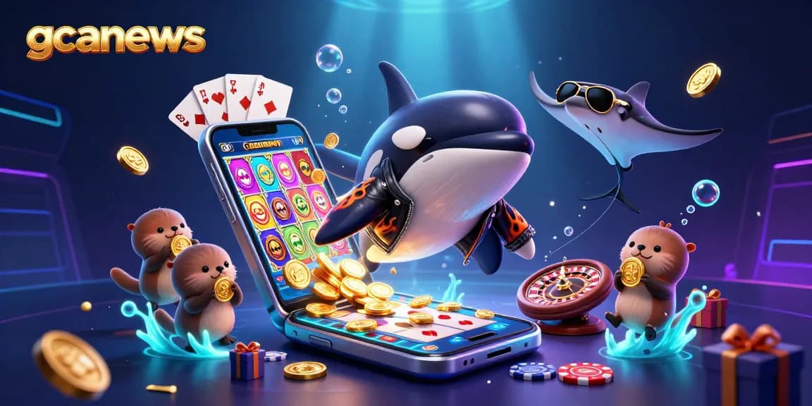 Join the excitement at gcanews with this dynamic scene showcasing cartoon characters and vibrant casino elements.
