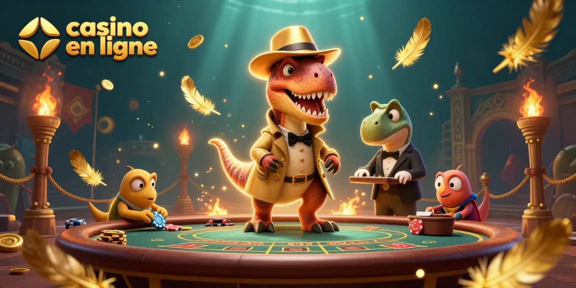 Le casino en ligne offre un scénario palpitant avec un velociraptor et un professeur de jeu dans une ambiance dynamique.