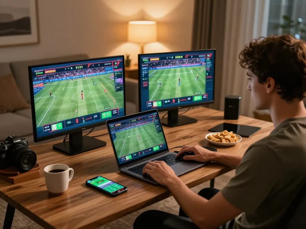 Experience live sports betting on trang chủ mb66 from a cozy online gaming setup.