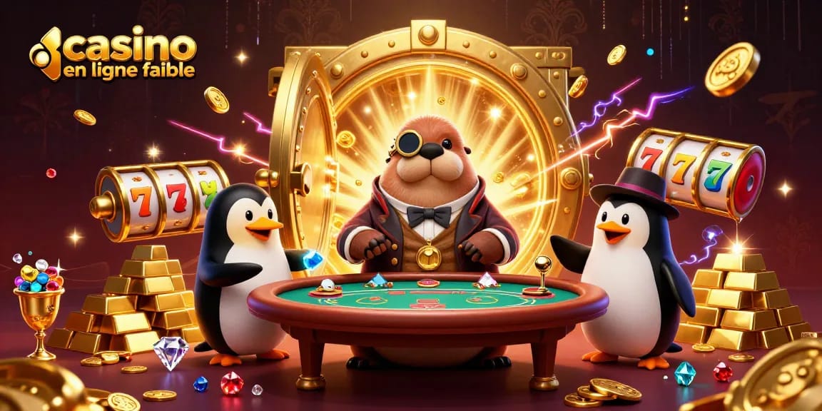 Jouer dans un casino en ligne fiable avec des personnages animés au poker et des trésors scintillants.
