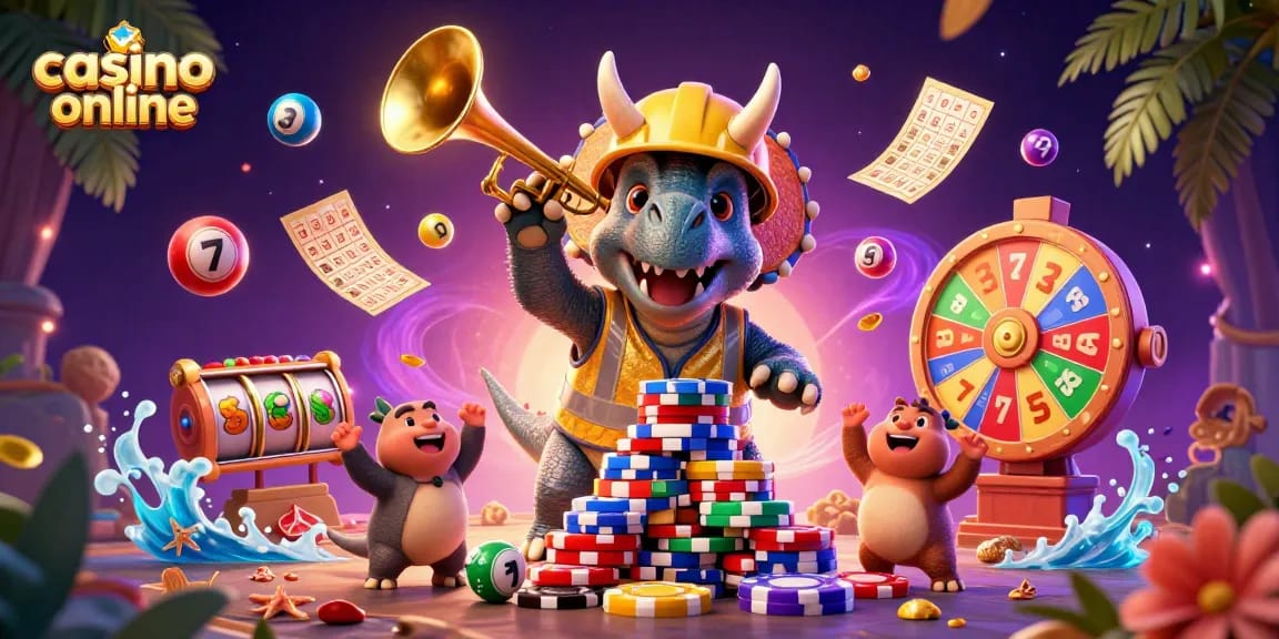 Joacă la casino online cu jocuri captivante și câteva personaje adorabile în fundal.