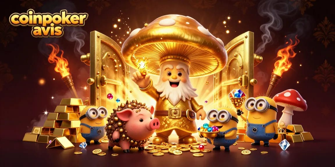 CoinPoker avis : découvrir une plateforme de poker crypto avec un univers fantastique rempli de trésors.