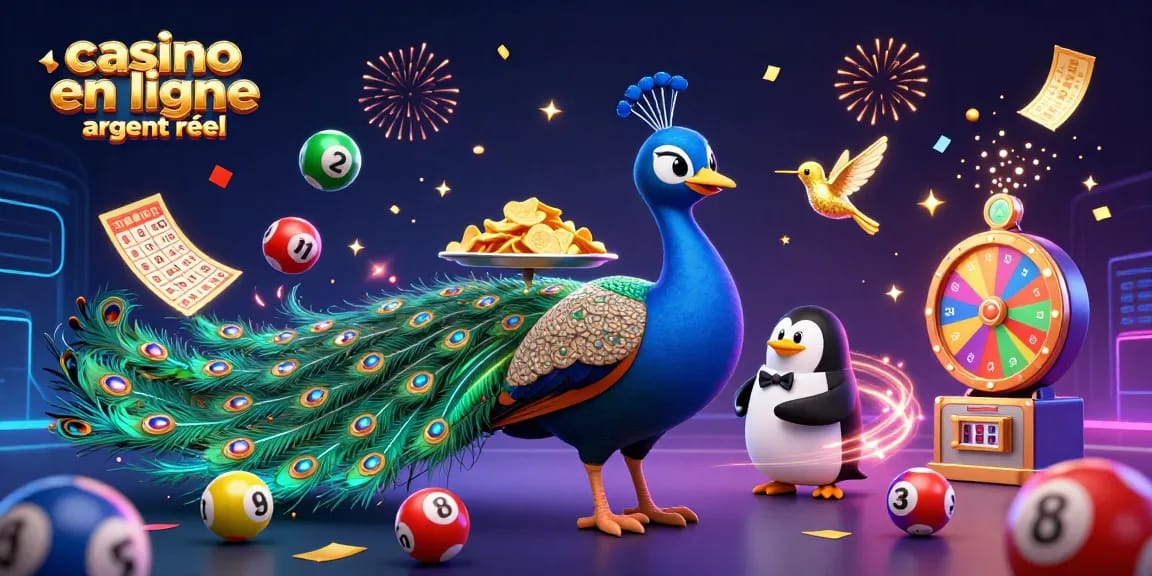 Jouez sur un casino en ligne argent réel avec des personnages colorés et de nombreux éléments de jeu.