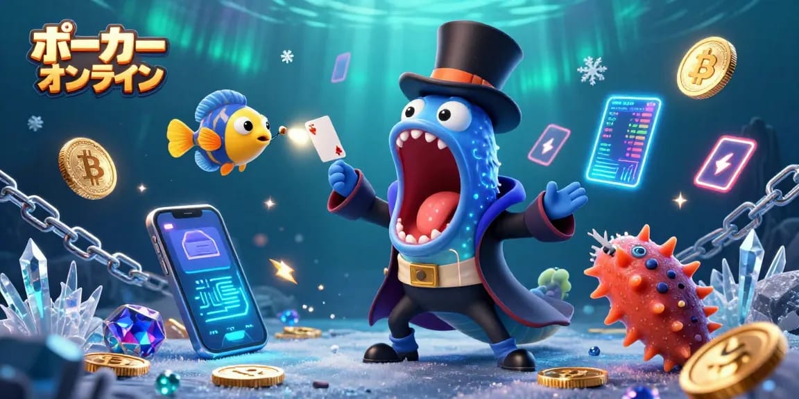ポーカー オンラインでのゲーム体験を描いた、活気あふれる深海の魔法ショー。