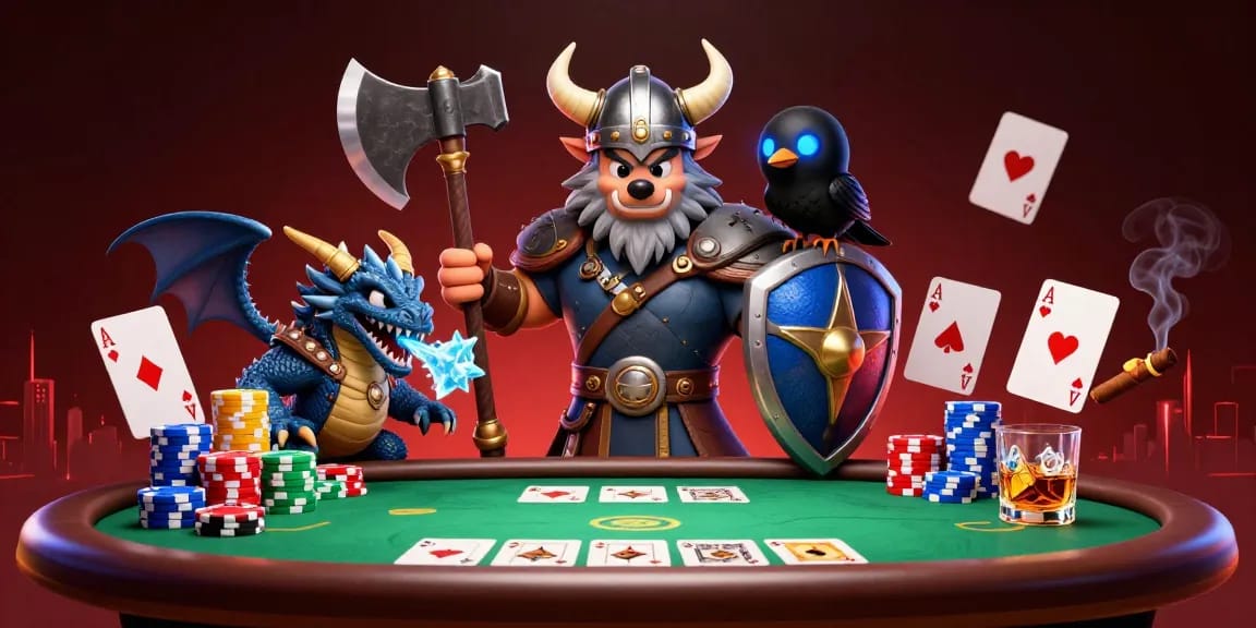 Experience the thrilling b52club action with our Viking warrior and magical creatures in an exhilarating poker game.