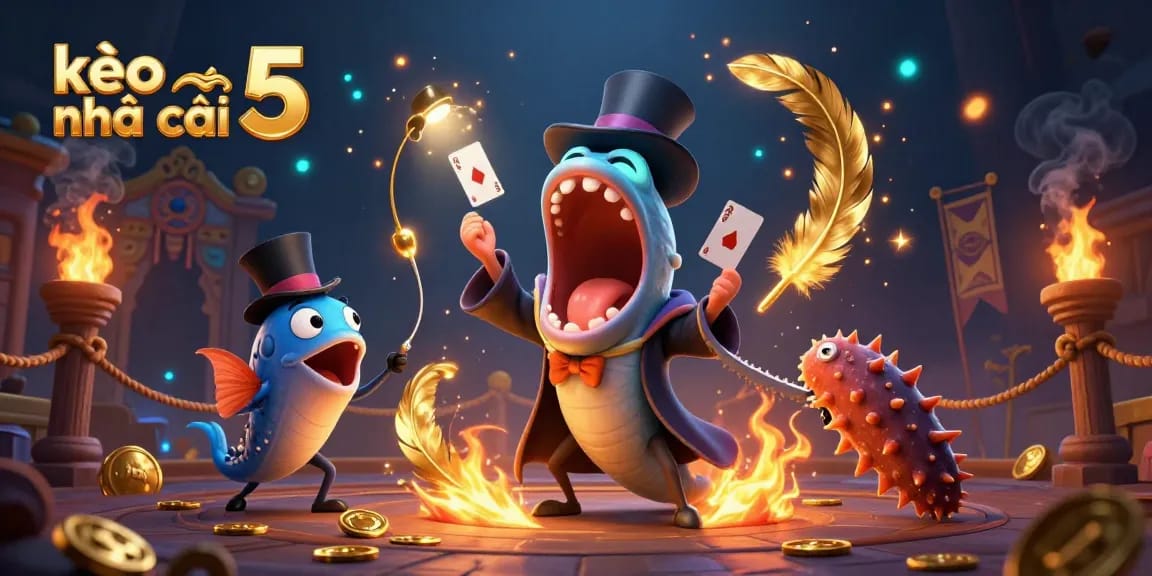 Engage with the thrilling kèo nhà cái 5 experience through magical sea creatures showcasing their tricks.