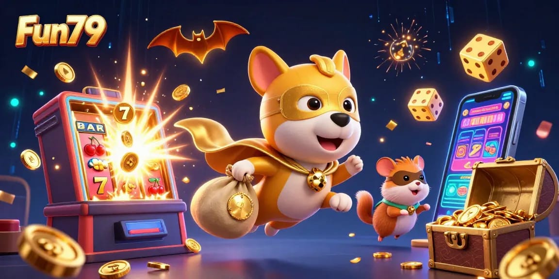 Play thrilling games at Fun79 with an exciting composition of lively characters and casino elements