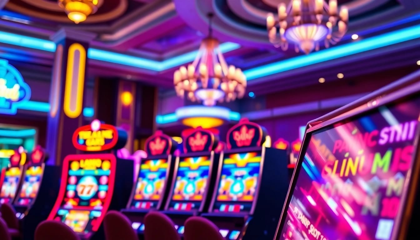 Experience thrilling Online slots Uk in a vibrant casino filled with colorful machines.