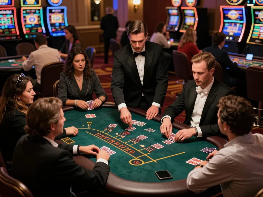 Experience thrilling gameplay at LLWIN with strategic bets at a luxurious Blackjack table.