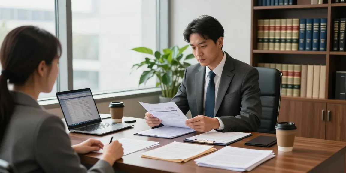 Philadelphia Employment Lawyer reviewing case files at modern desk.
