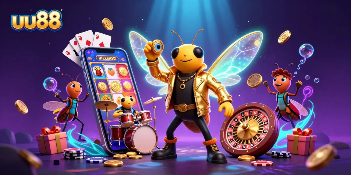 Engage with exciting slot games at uu88 featuring vibrant characters and dynamic casino elements.