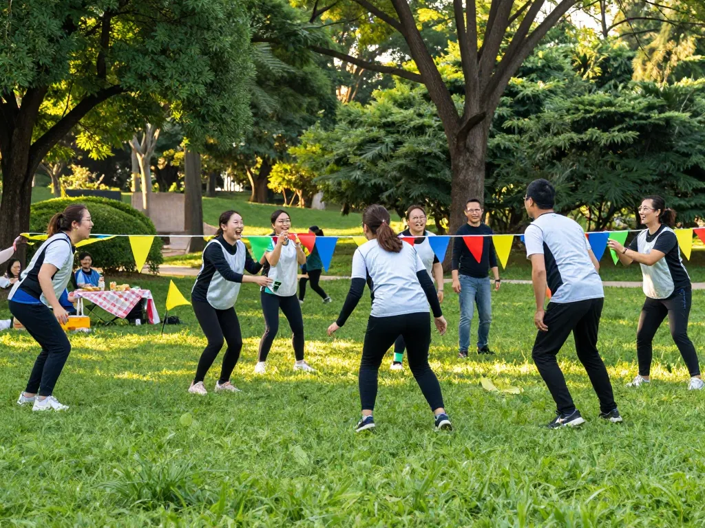 Peserta team building jogja terlibat dalam aktivitas luar ruangan yang menyenangkan, mempromosikan kerja sama tim dan kolaborasi di lingkungan alami.