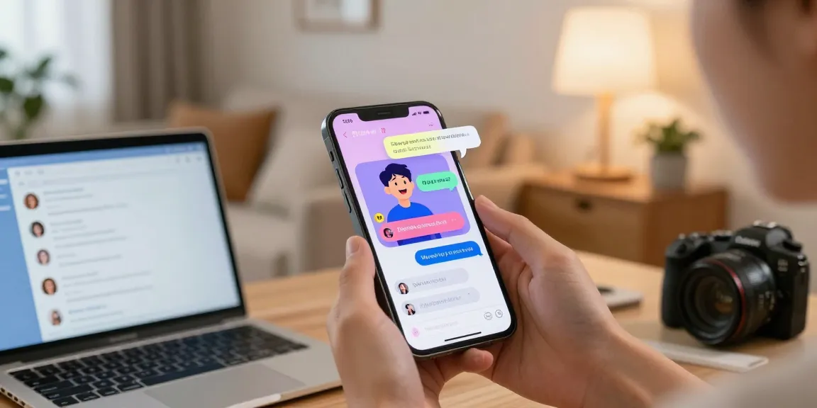 Dynamic interaction with crushon ai character in a cozy environment, showcasing user-friendly interface and personalized chat.
