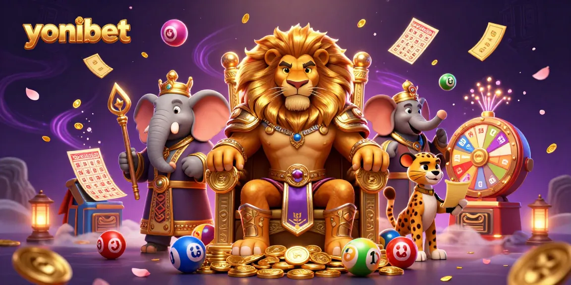 Experience the excitement at Yonibet as vibrant lottery elements and immersive characters come alive.