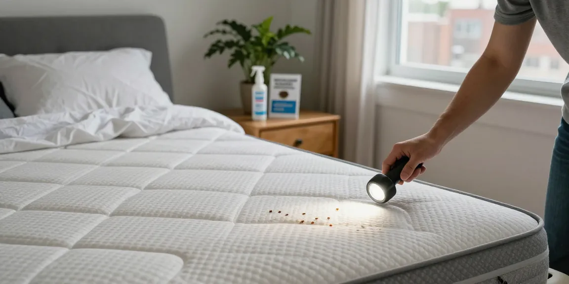 bed bug exterminators inspecting a cozy bedroom for infestations