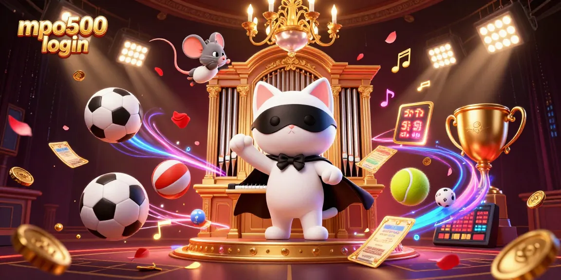 Engage with mpo500 login to unveil thrilling sports betting action featuring vibrant 3D characters in a dazzling scene.