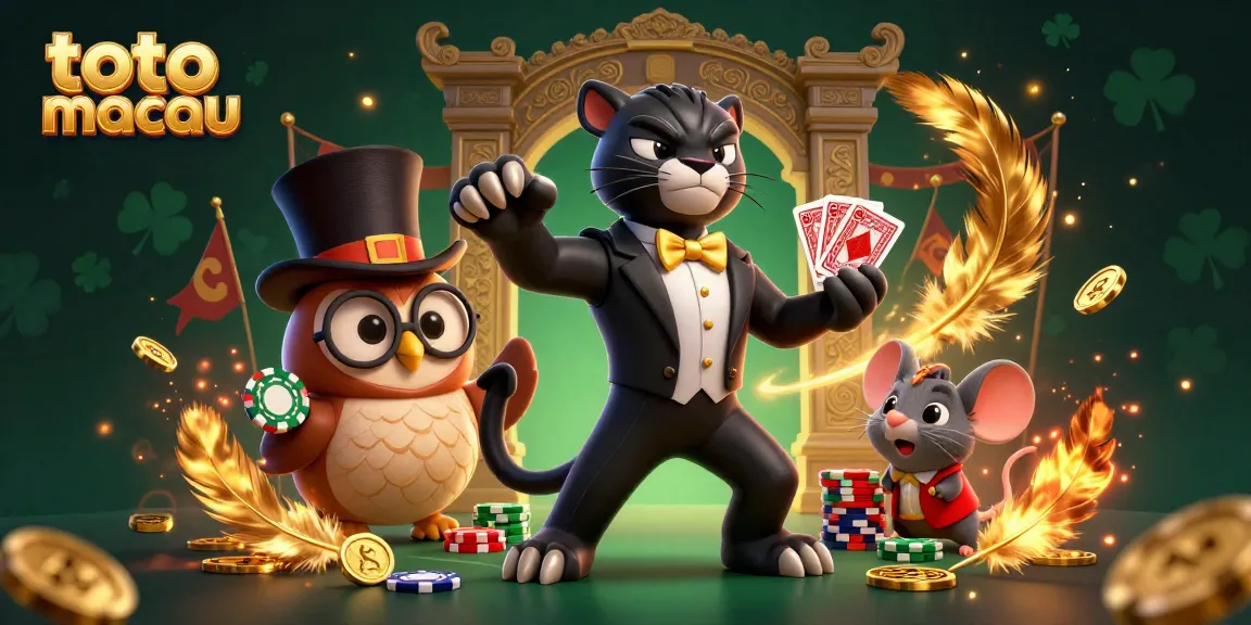Menghasilkan nomor keberuntungan dalam toto macau dengan karakter lucu dan suasana kasino yang meriah.