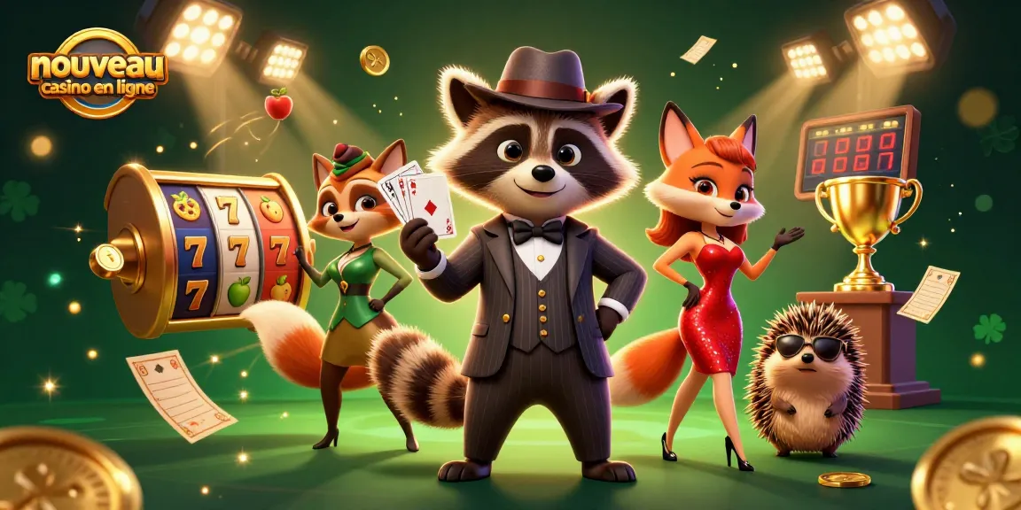 Jouez au nouveau casino en ligne avec des jackpots, des rouleaux de machines à sous et des personnages animés dynamiques.