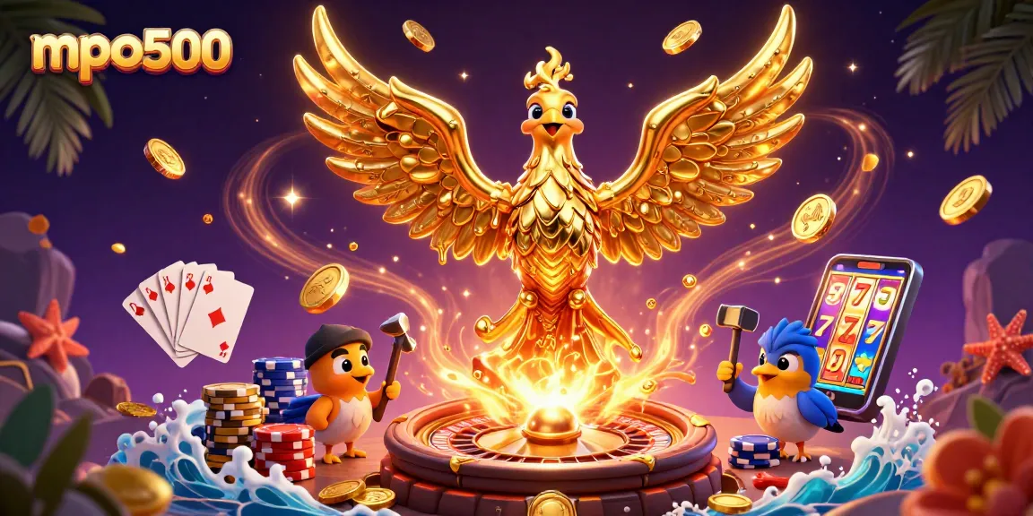 Experience mpo500's dynamic casino adventure with the molten gold phoenix and exciting gaming elements.