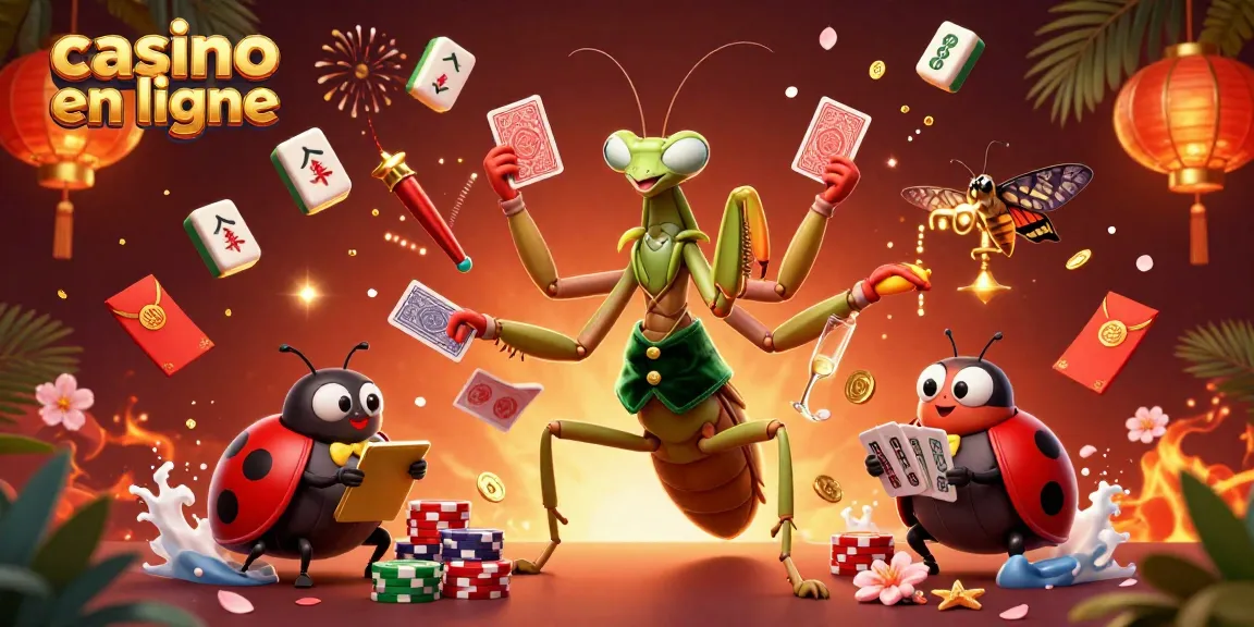 Casino en ligne : cartes et jetons s'animent dans une scène animée de jeu.