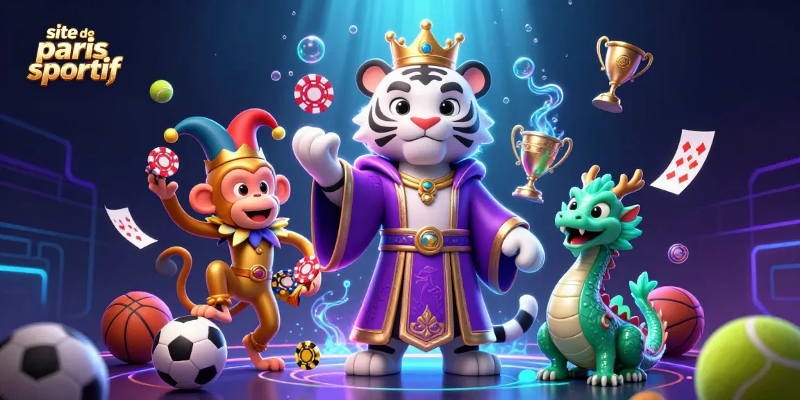 Des paris sportifs captivants sur le site de paris sportif, avec des personnages 3D animés et des éléments dynamiques.