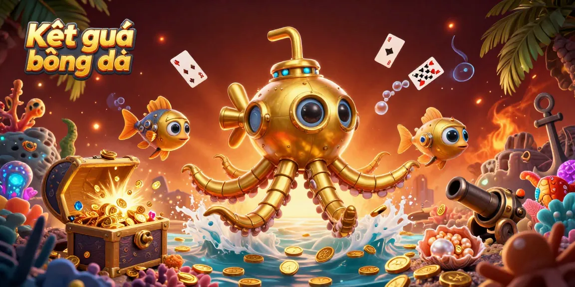 Engage with Kết quả bóng đá through dynamic 3D underwater scene rich in gold coins and excitement.