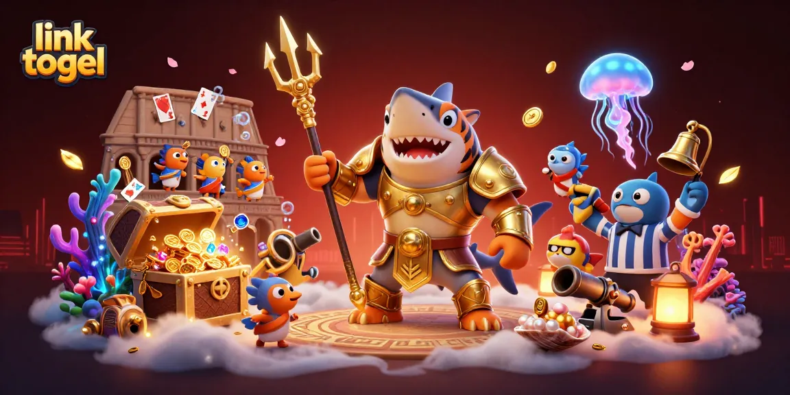 Experience link togel excitement with a mighty shark champion and treasure in a vibrant gaming world.
