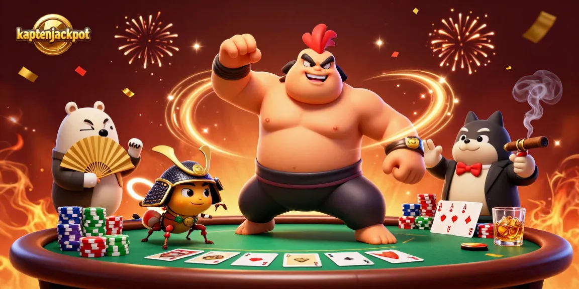 Engage in exciting gameplay with kaptenjackpot while witnessing a dynamic poker showdown.