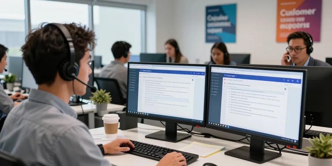 Customer service representative delivering Telus-Technical-Support in a vibrant call center.